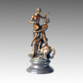 Mythologie Bronze Sculpture Centaur Loot Lady Brass Statue TPE-439